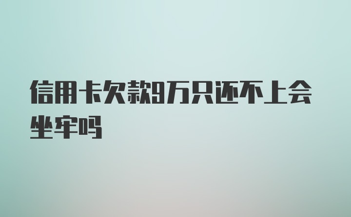 信用卡欠款9万只还不上会坐牢吗