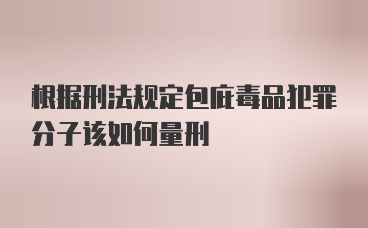 根据刑法规定包庇毒品犯罪分子该如何量刑