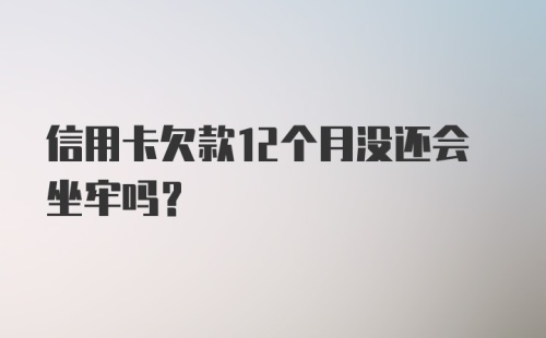 信用卡欠款12个月没还会坐牢吗?