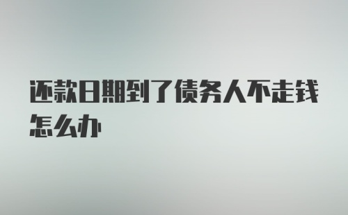 还款日期到了债务人不走钱怎么办