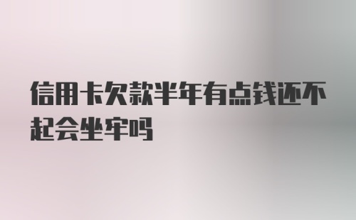 信用卡欠款半年有点钱还不起会坐牢吗