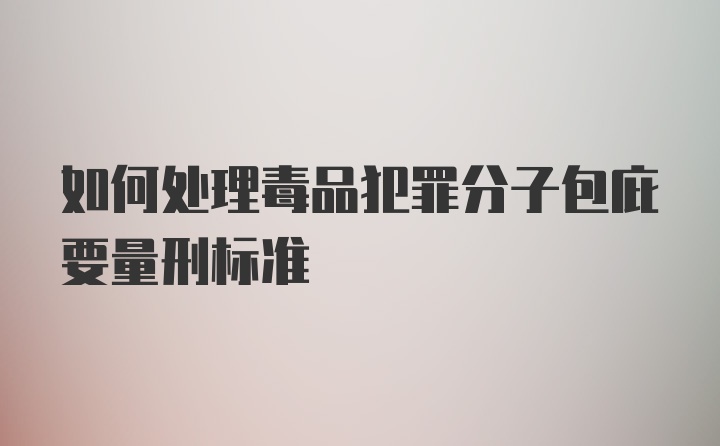 如何处理毒品犯罪分子包庇要量刑标准