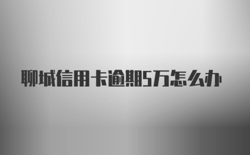 聊城信用卡逾期5万怎么办