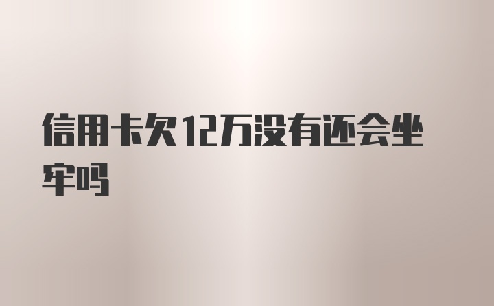 信用卡欠12万没有还会坐牢吗