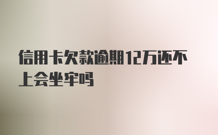 信用卡欠款逾期12万还不上会坐牢吗