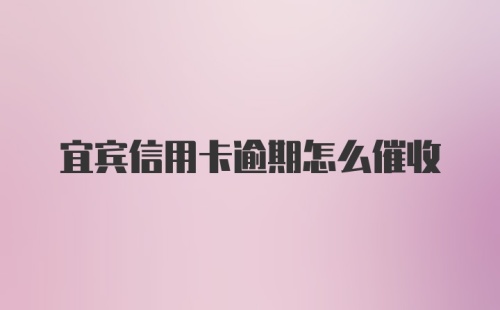 宜宾信用卡逾期怎么催收