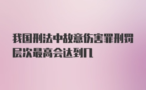 我国刑法中故意伤害罪刑罚层次最高会达到几