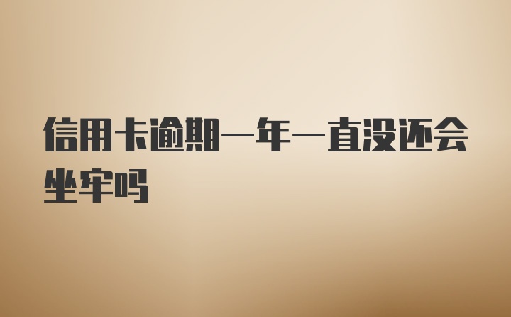 信用卡逾期一年一直没还会坐牢吗