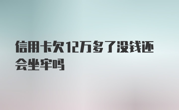 信用卡欠12万多了没钱还会坐牢吗