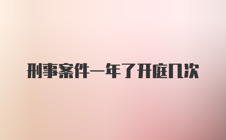 刑事案件一年了开庭几次