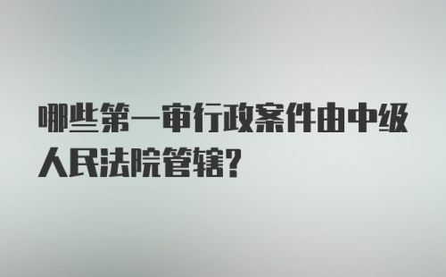 哪些第一审行政案件由中级人民法院管辖？