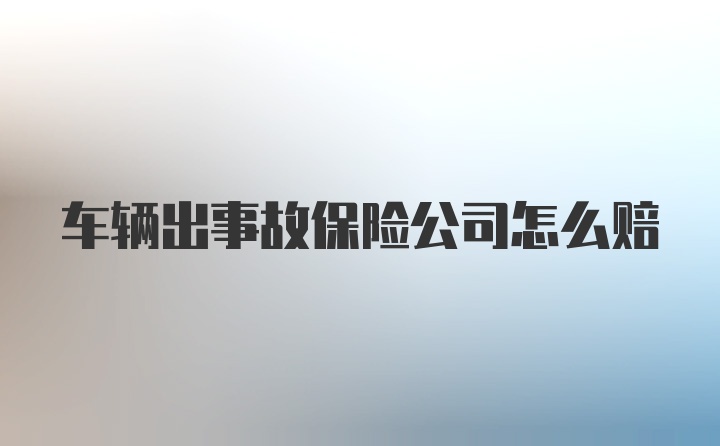 车辆出事故保险公司怎么赔