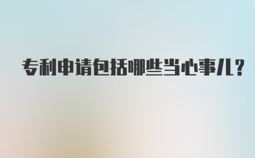 专利申请包括哪些当心事儿？