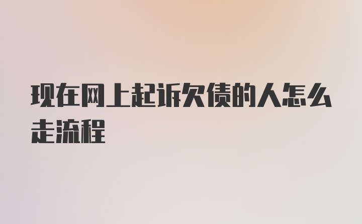 现在网上起诉欠债的人怎么走流程