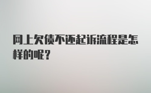 网上欠债不还起诉流程是怎样的呢？