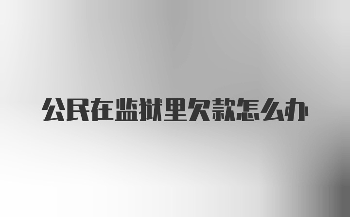 公民在监狱里欠款怎么办