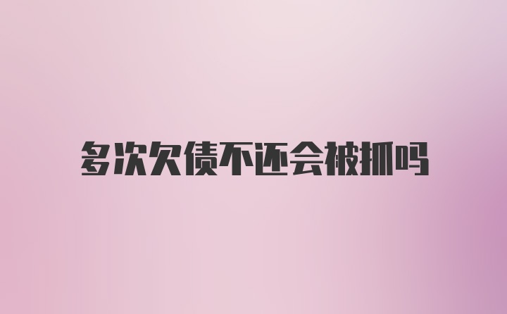 多次欠债不还会被抓吗