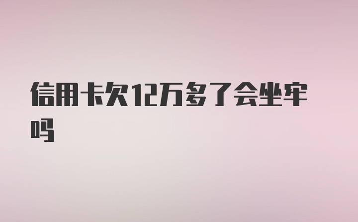 信用卡欠12万多了会坐牢吗