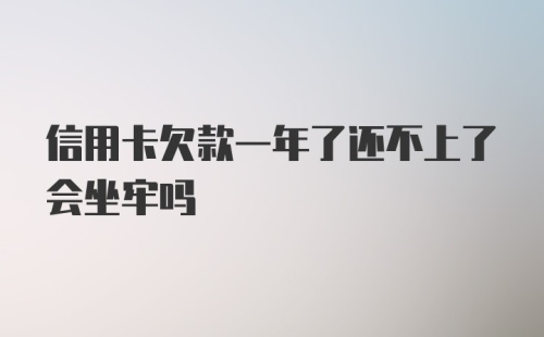 信用卡欠款一年了还不上了会坐牢吗