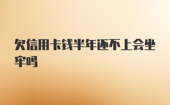 欠信用卡钱半年还不上会坐牢吗