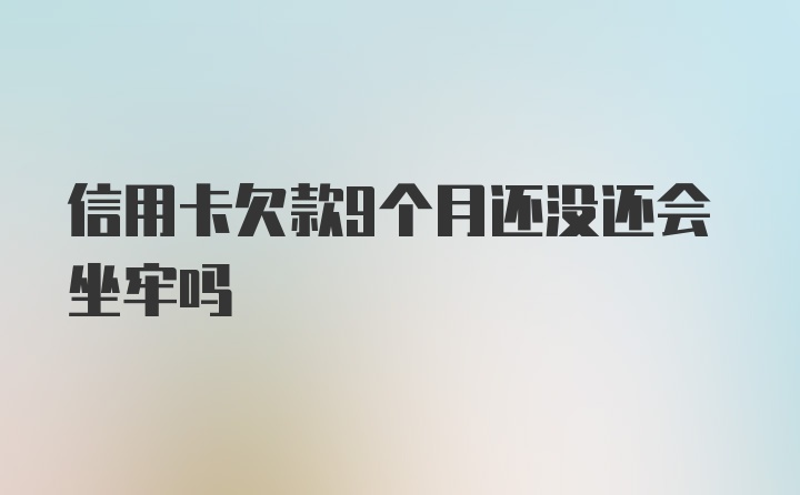 信用卡欠款9个月还没还会坐牢吗