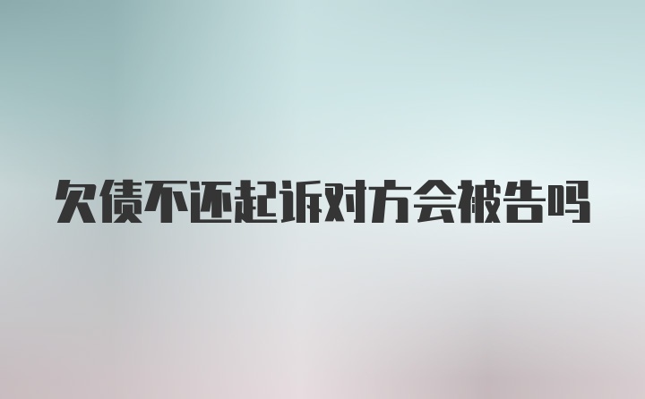 欠债不还起诉对方会被告吗