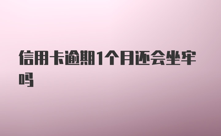 信用卡逾期1个月还会坐牢吗