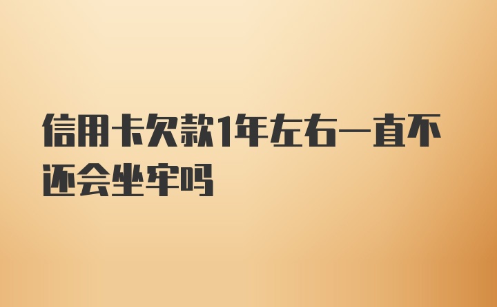 信用卡欠款1年左右一直不还会坐牢吗