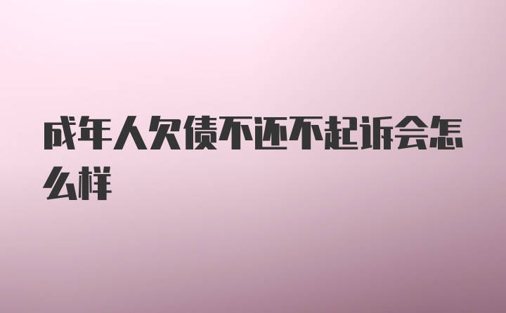 成年人欠债不还不起诉会怎么样