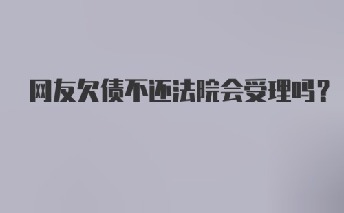 网友欠债不还法院会受理吗？