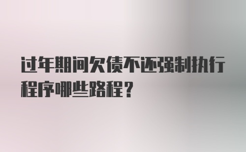 过年期间欠债不还强制执行程序哪些路程?