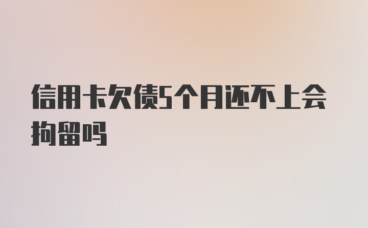 信用卡欠债5个月还不上会拘留吗