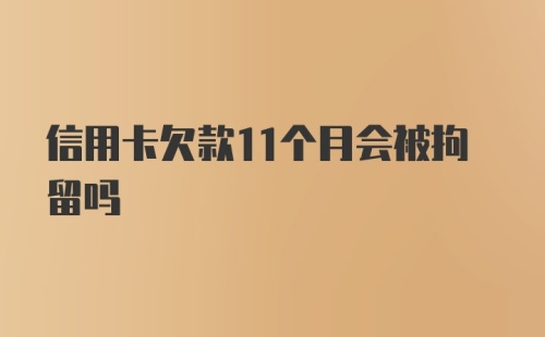 信用卡欠款11个月会被拘留吗