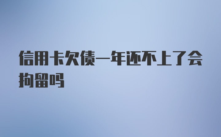 信用卡欠债一年还不上了会拘留吗