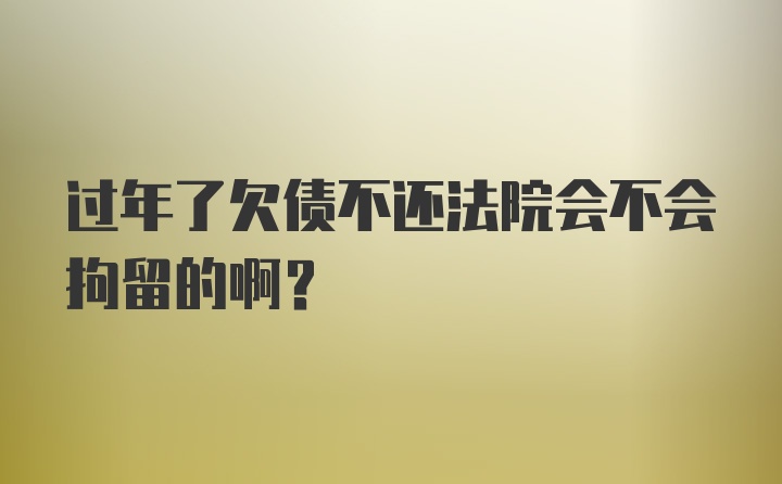 过年了欠债不还法院会不会拘留的啊？