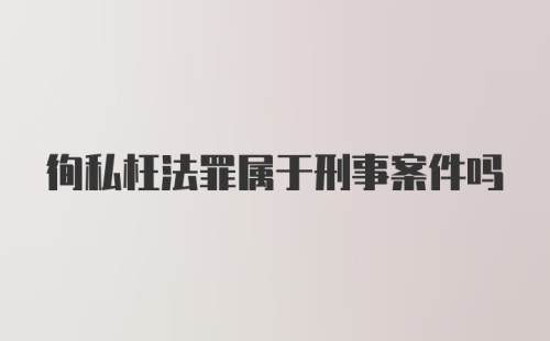 徇私枉法罪属于刑事案件吗