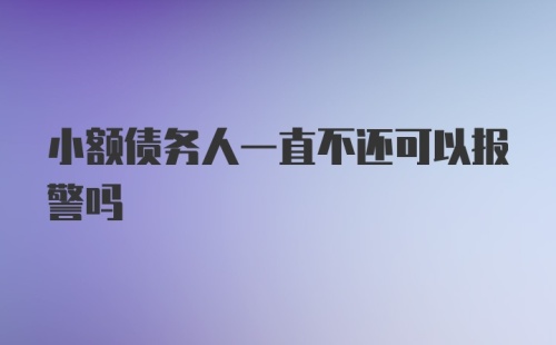 小额债务人一直不还可以报警吗