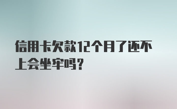 信用卡欠款12个月了还不上会坐牢吗？