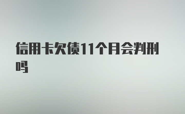 信用卡欠债11个月会判刑吗