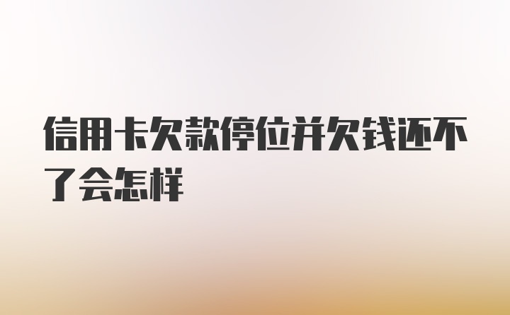 信用卡欠款停位并欠钱还不了会怎样