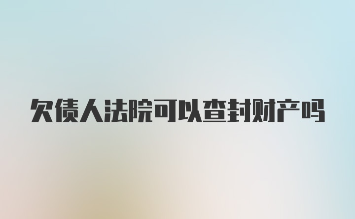 欠债人法院可以查封财产吗