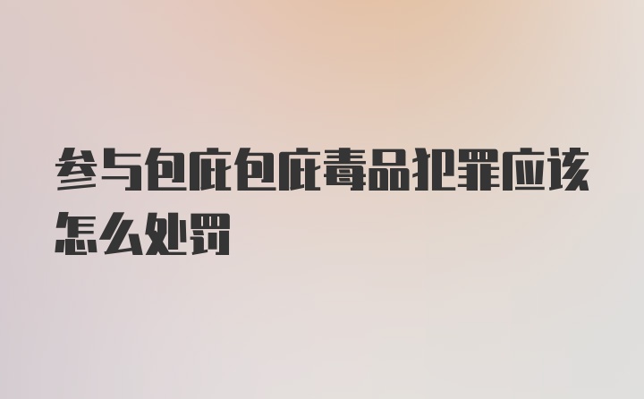 参与包庇包庇毒品犯罪应该怎么处罚