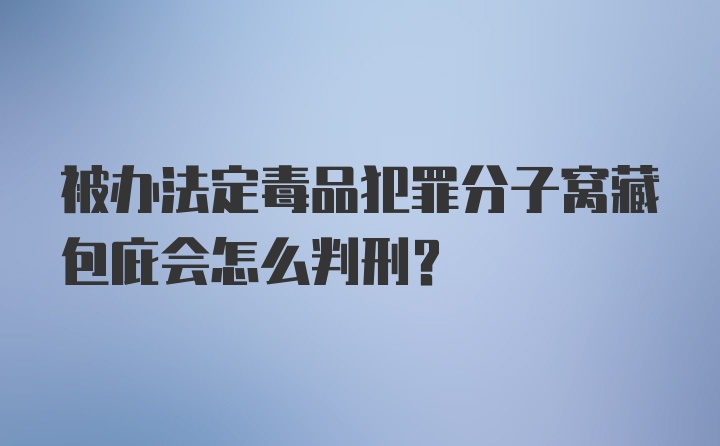 被办法定毒品犯罪分子窝藏包庇会怎么判刑？