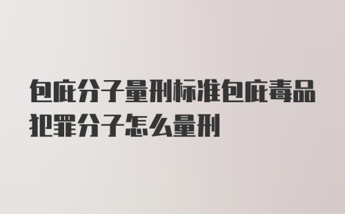 包庇分子量刑标准包庇毒品犯罪分子怎么量刑