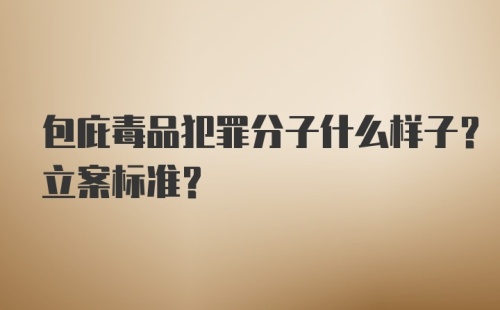 包庇毒品犯罪分子什么样子？立案标准？