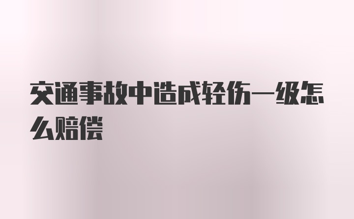 交通事故中造成轻伤一级怎么赔偿