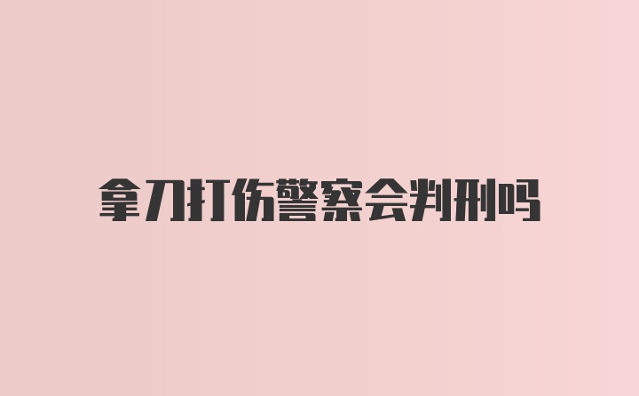 拿刀打伤警察会判刑吗