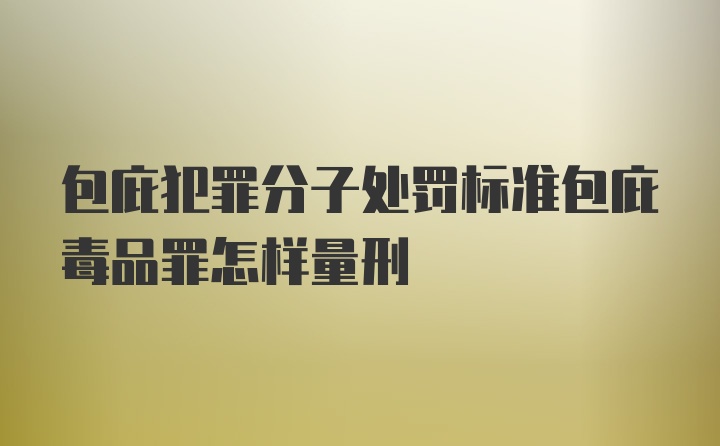 包庇犯罪分子处罚标准包庇毒品罪怎样量刑