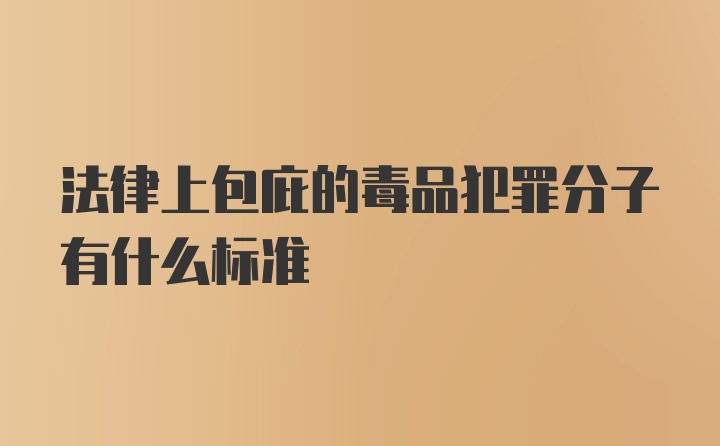 法律上包庇的毒品犯罪分子有什么标准