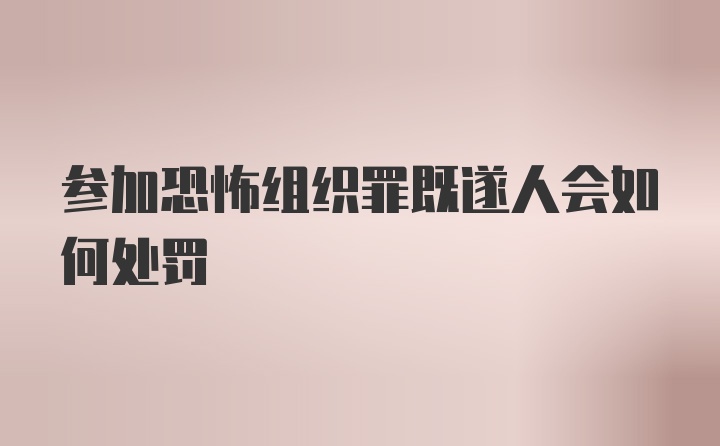 参加恐怖组织罪既遂人会如何处罚